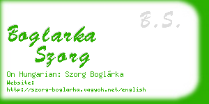 boglarka szorg business card